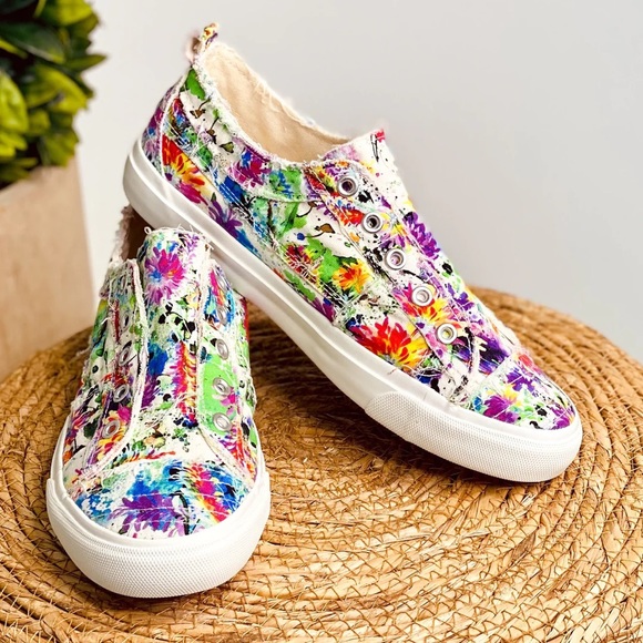 Corkys Shoes Corkys Babalu Slip On Sneakers Floral Splatter Nib
